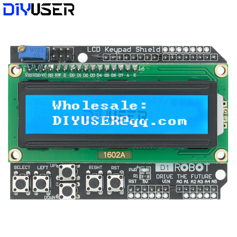 Smart Garden Arduino - DIYUSER 1602 LCD Keypad Shield LCD1602