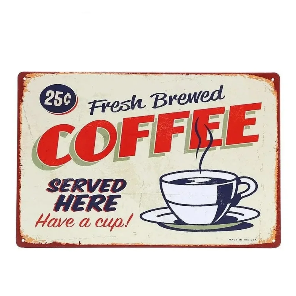 Smart Garden In Home - Plaque Metal Signs Drink Coffee Wall
