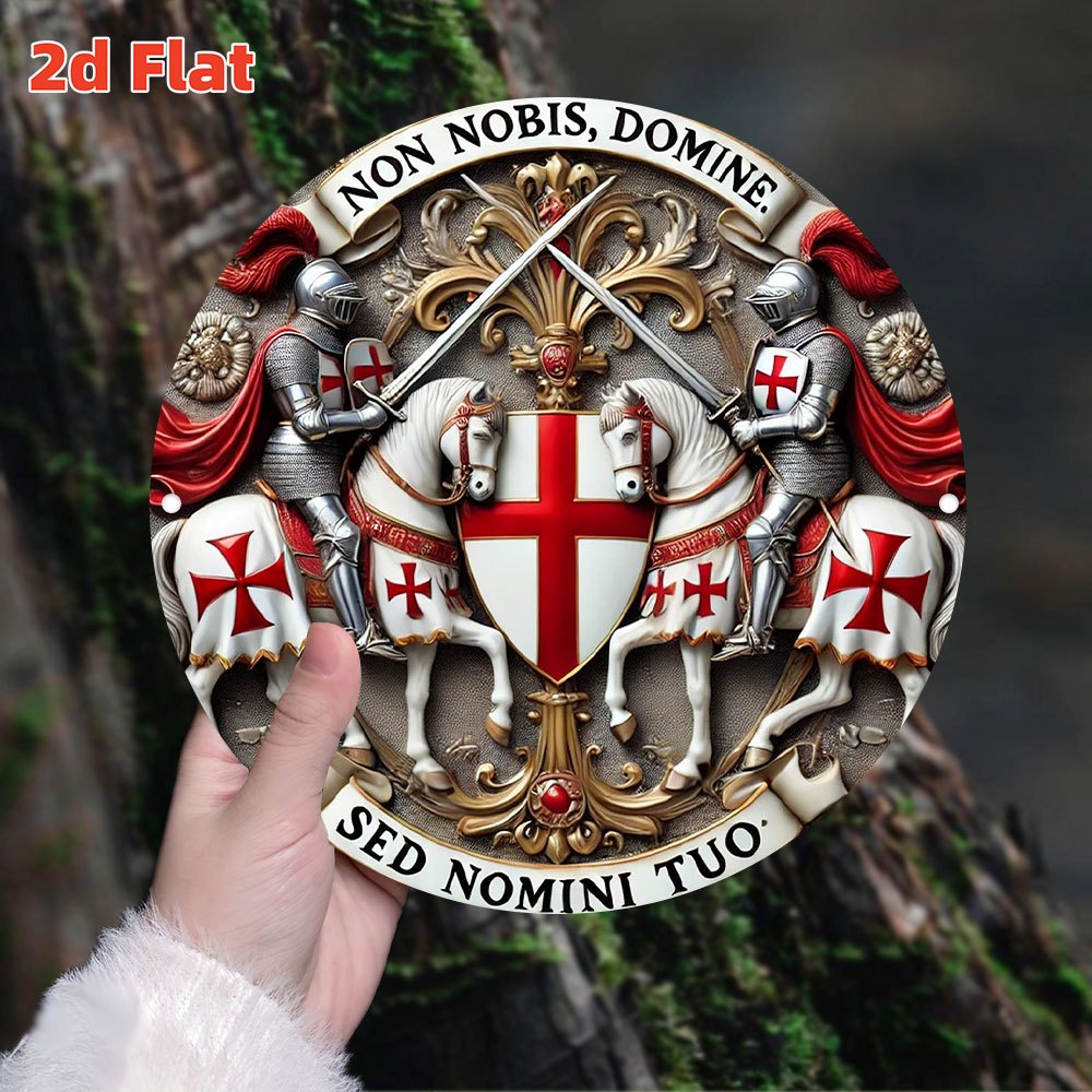 Smart Garden In Home - 2D Flat Medieval Templar Knight Emblem