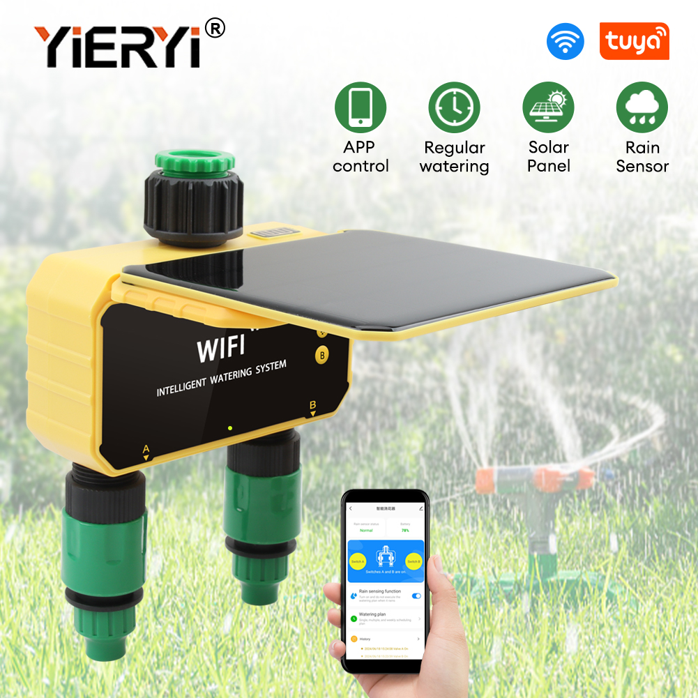 Yieryi 1-Way/2-Way WIFI Solar  - Smart Garden Watering Can 评论和价格
