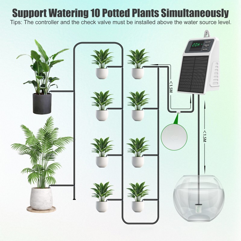 【CHRISTMAS 】Solar Powered Auto - Smart Garden Irrigation System 评论和价格