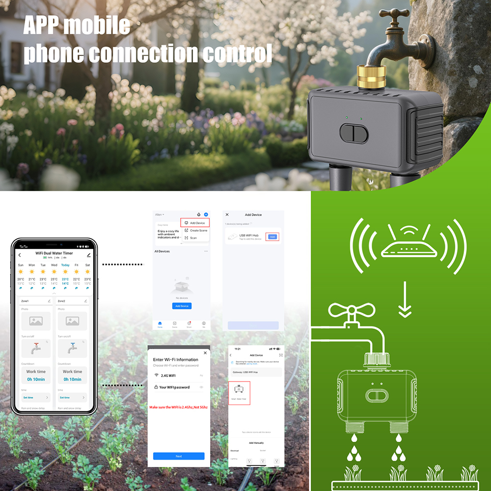 Wifi Automatic Water Timer Dua - Smart Garden Auk 评论和价格