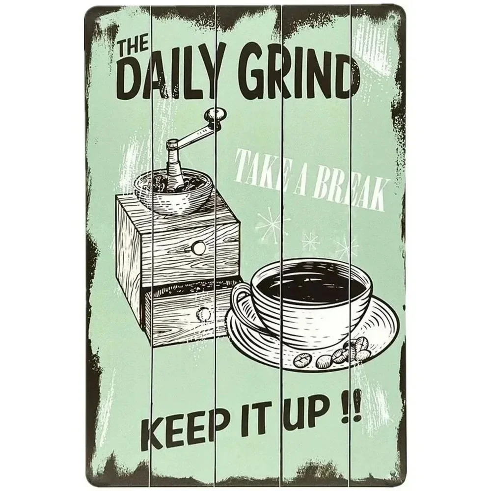 Plaque Metal Signs Drink Coffe - Smart Garden In Home 评论和价格