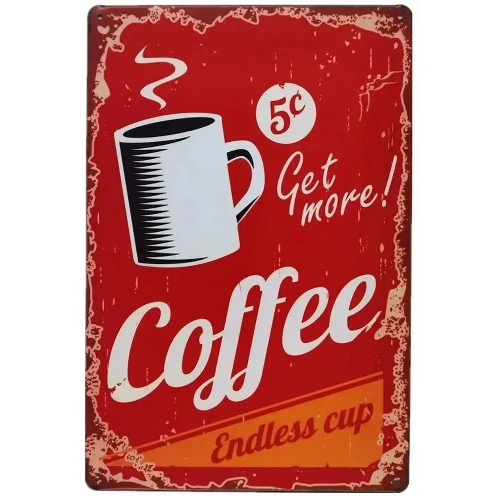 Plaque Metal Signs Drink Coffe - Smart Garden In Home 评论和价格
