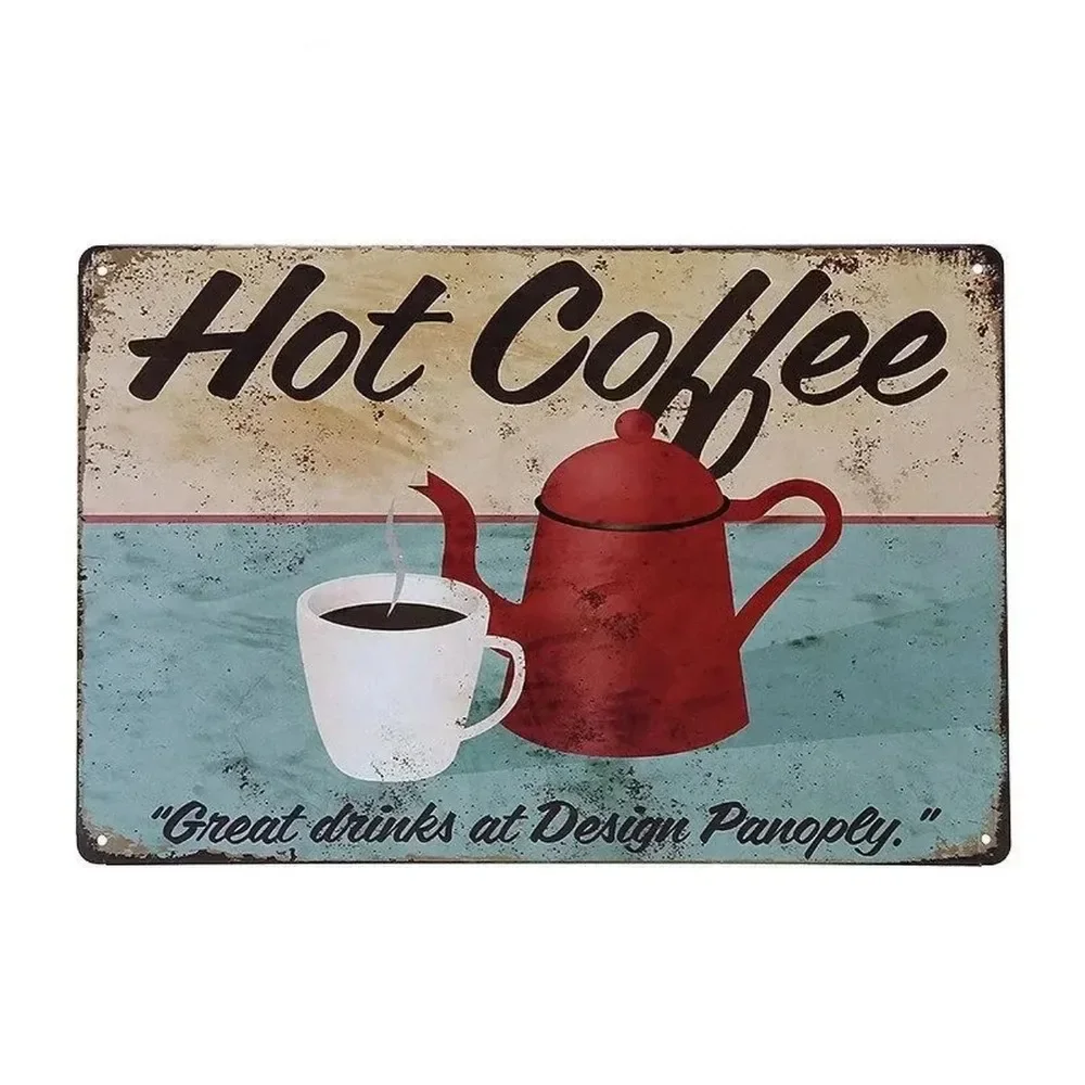 Plaque Metal Signs Drink Coffe - Smart Garden In Home 评论和价格