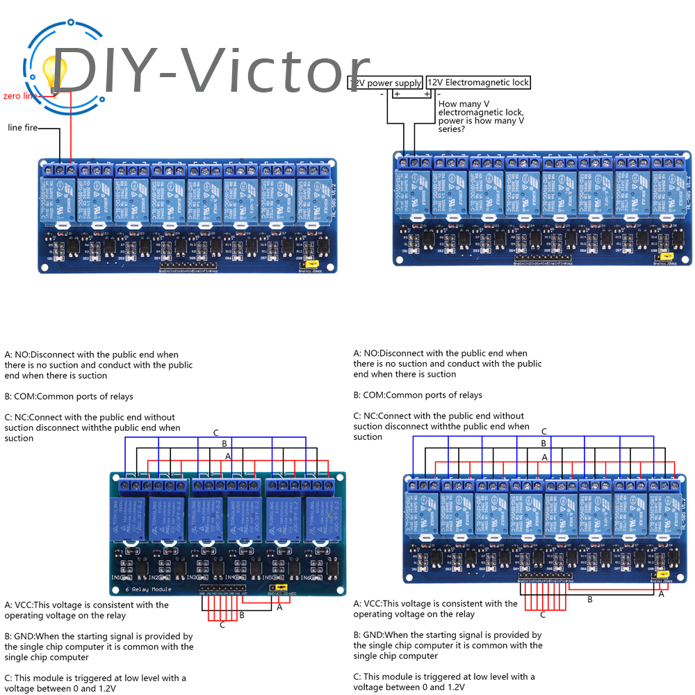 1 2 4 6 8 Channel DC 5V 12V Re - Smart Garden Arduino 评论和价格