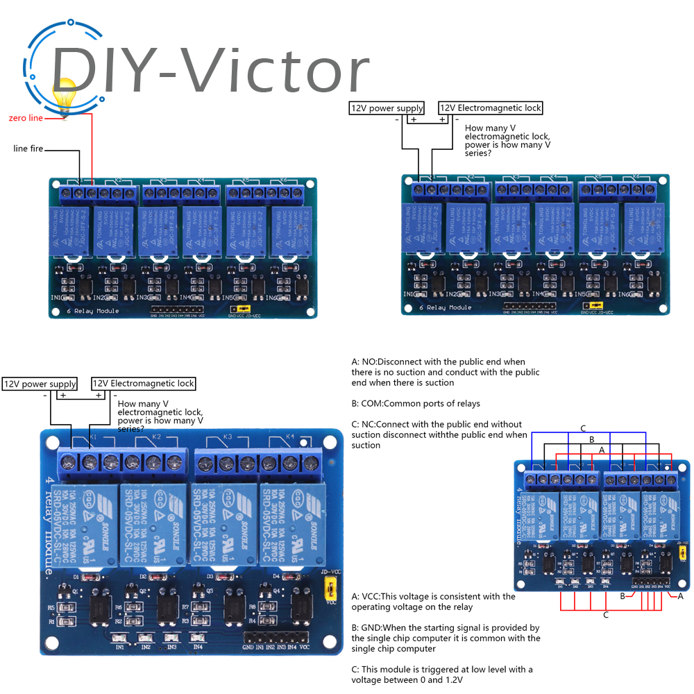 1 2 4 6 8 Channel DC 5V 12V Re - Smart Garden Arduino 评论和价格