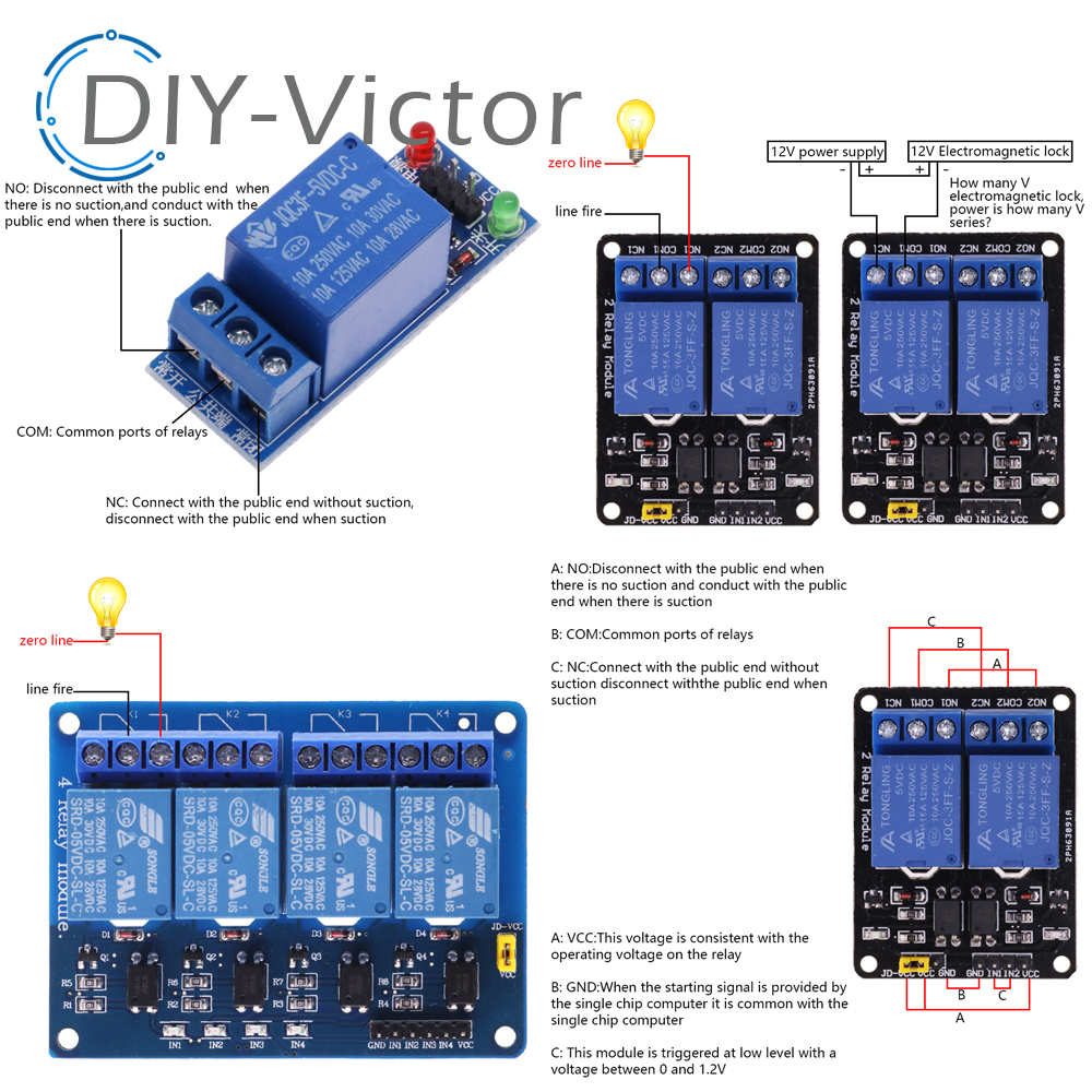 1 2 4 6 8 Channel DC 5V 12V Re - Smart Garden Arduino 评论和价格