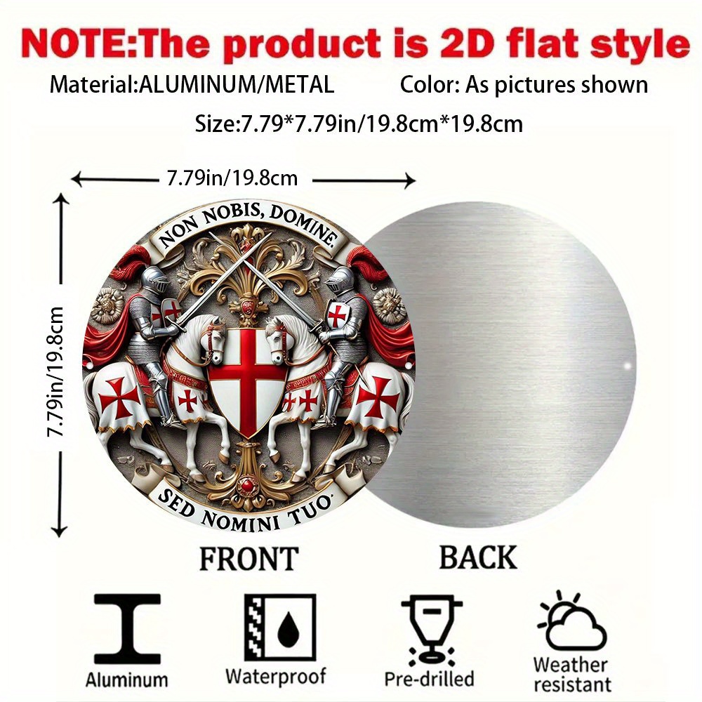 2D Flat Medieval Templar Knigh - Smart Garden In Home 评论和价格