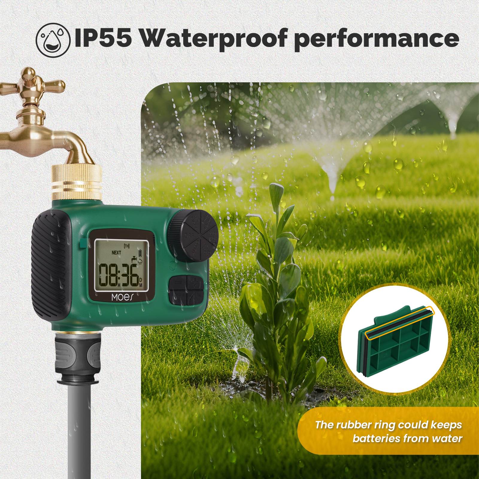 MOES Water Timer 1-4Outlet Bra - Smart Garden Watering Can 评论和价格