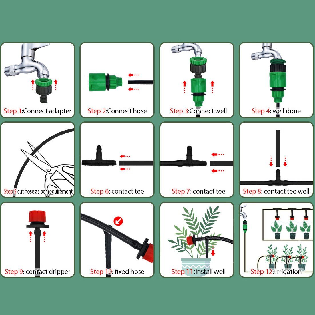 Greenhouse 15M-30M DIY Drip Ir - Smart Garden Auk 评论和价格