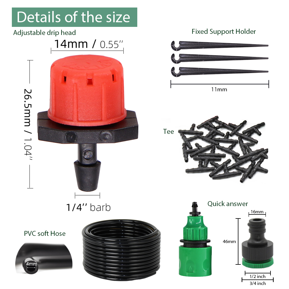 50-5M 1/4'' Hose Adjustable Dr - Smart Garden Auk 评论和价格