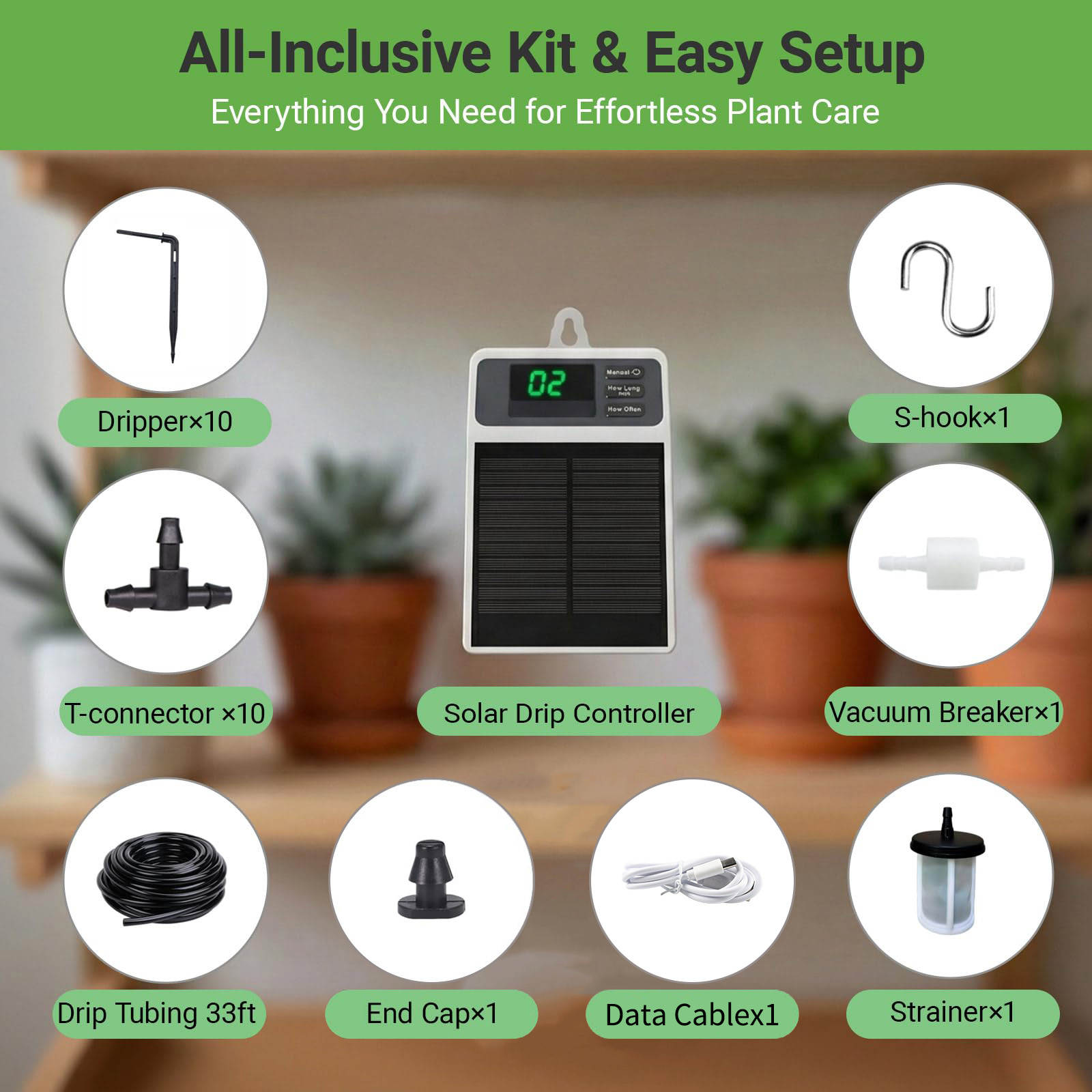 Upgraded Solar Drip Irrigation - Smart Garden Auk 评论和价格