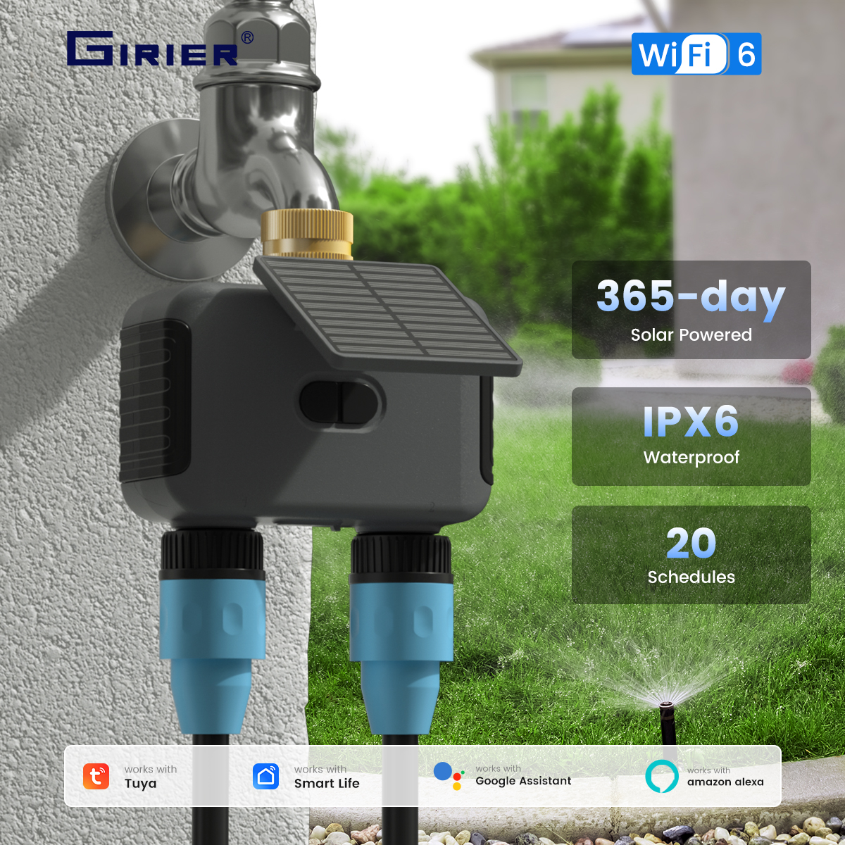 GIRIER Tuya WiFi Smart Water T - Smart Garden Sprinkler 评论和价格