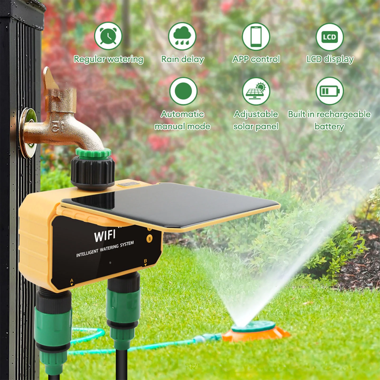 Solar WiFi Smart Irrigation Ti - Smart Garden Watering 评论和价格