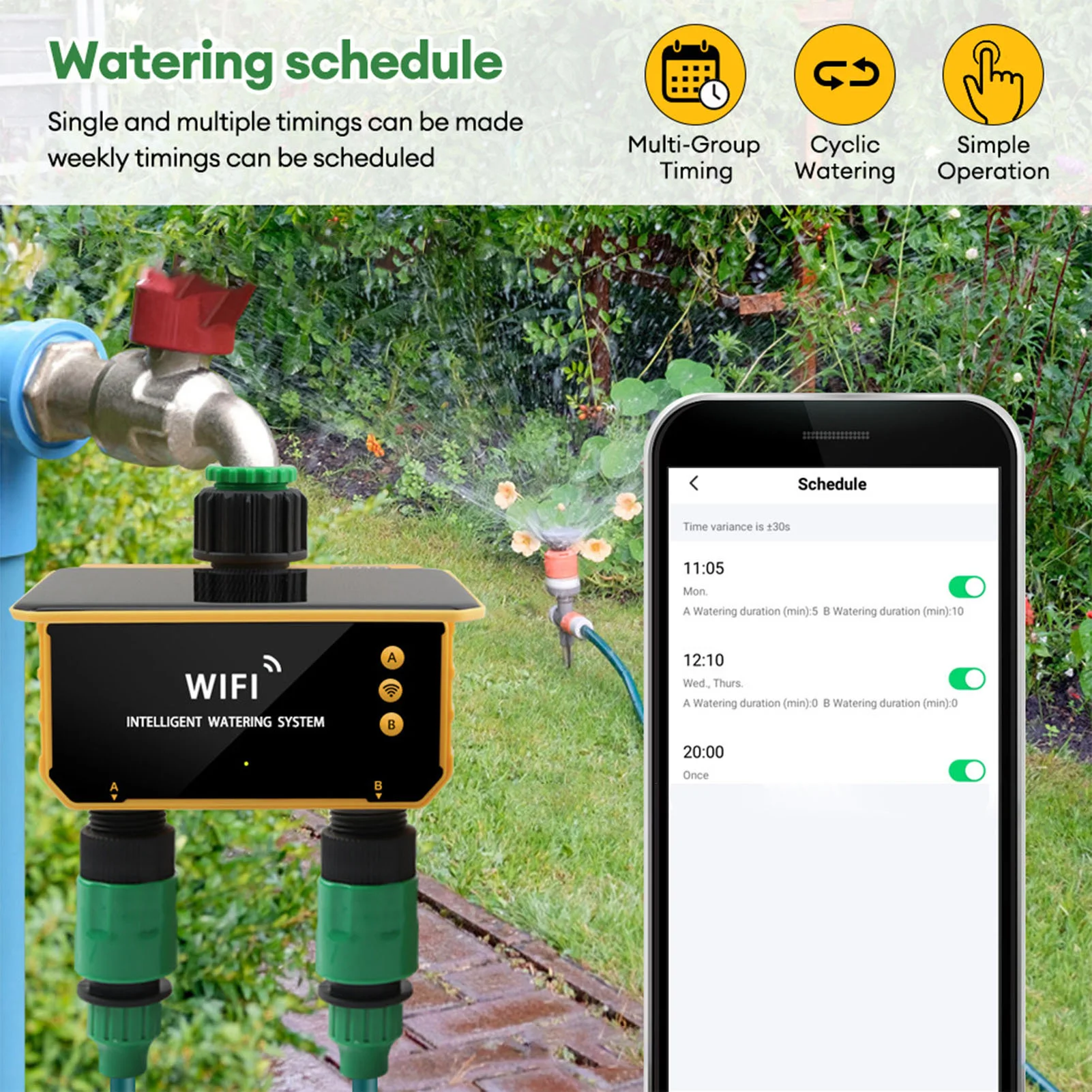 Solar WiFi Smart Irrigation Ti - Smart Garden Watering 评论和价格