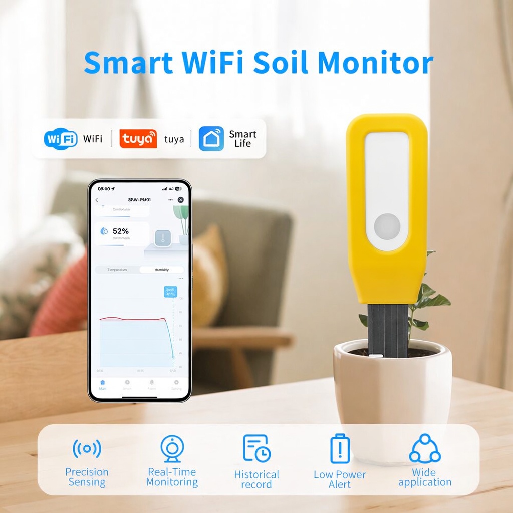 Tuya WiFi Temperature and Humi - Smart Soil Sensor 评论和价格