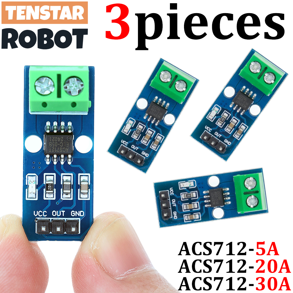 TENSTAR 3pcs ACS712 5A 20A 30A - Smart Garden Arduino 评论和价格