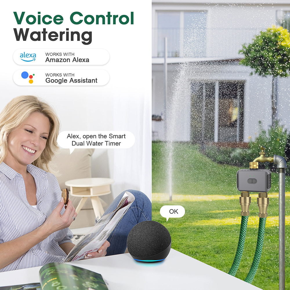 Tuya 2 Zone Watering Timer Gar - Smart Garden Lock 评论和价格