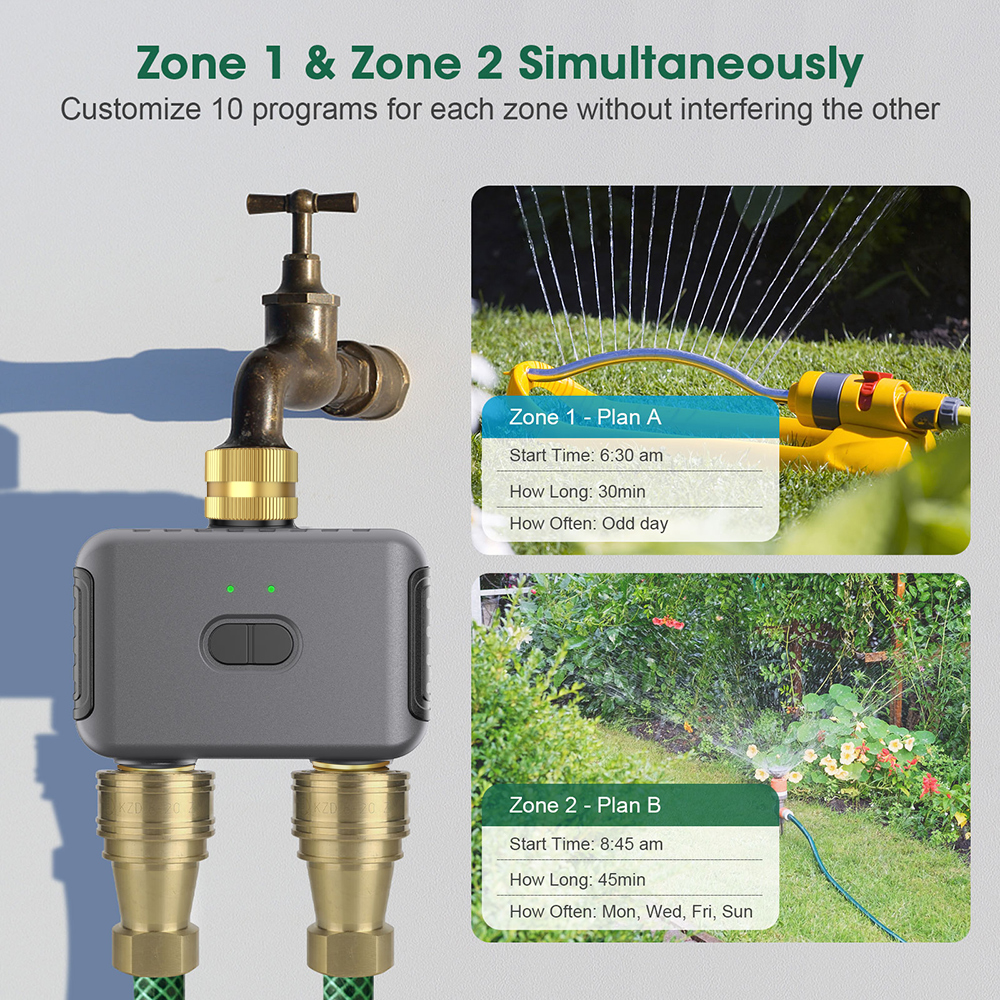 Tuya 2 Zone Watering Timer Gar - Smart Garden Lock 评论和价格